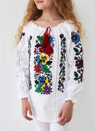 Вишиванка сорочка для дівчинки дитяча і підліткова