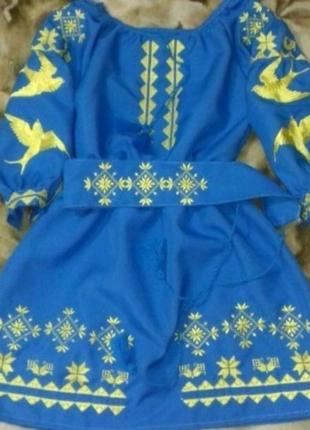 Сукня-вишиванка для дівчинки "ластівки"2 фото