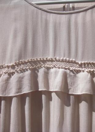 Нежная длинная блуза туника с рюшами4 фото
