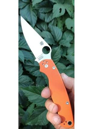 Spyderco paramilitary 2 складной нож оранжевый
