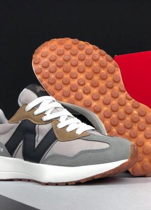 Женские замшевые, серые с белым, стильные кроссовки new balance 327. 37-41 гг. 12220 дш демисезонные