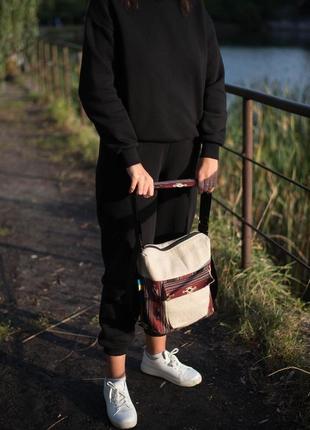 Жіноча текстильна сумка-рюкзак "марена"6 фото