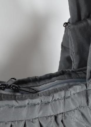 Жіноча сумка "булька сіра" ручної роботи з плащової тканини.4 фото