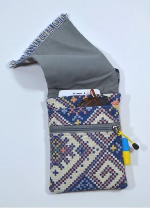 Жіноча сумка-гаманець "гаман гобеленовий а" ручної роботи.6 фото