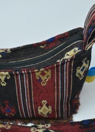 Текстильна сумочка кросбоді "ільза е " ручна робота.9 фото