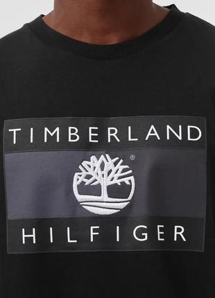 Мужская оверсайз футболка timeberland &amp; tommy hilfiger flag tee оригинал5 фото