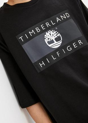 Мужская оверсайз футболка timeberland &amp; tommy hilfiger flag tee оригинал3 фото