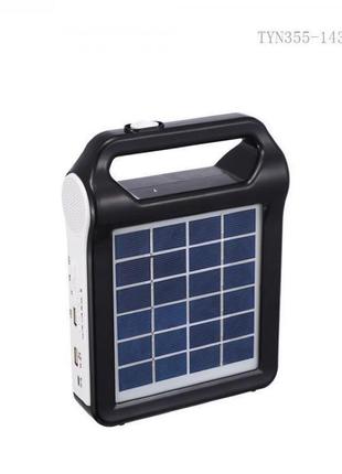 Фонарь-power bank ep-036 радио-блютуз с солнечной панелью (2400ma5 фото