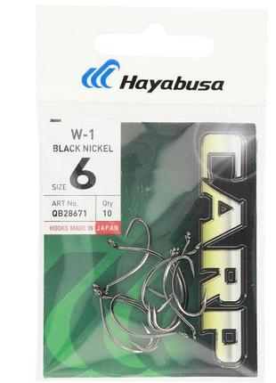 Гачки коропові hayabusa w1 black nickel n° 61 фото