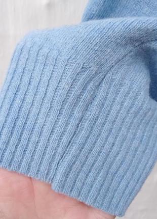 Классный голубой шерстяной в ромбы мужской пуловер zara.2 фото