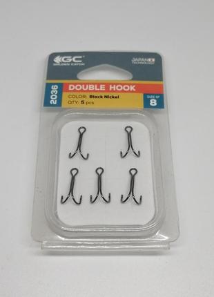 Гачки подвійні рибальські golden catch double hook 2036 n°8