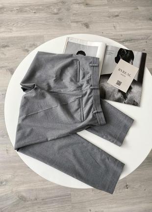 Uniqlo сірі базові брюки штани легінси прямі2 фото