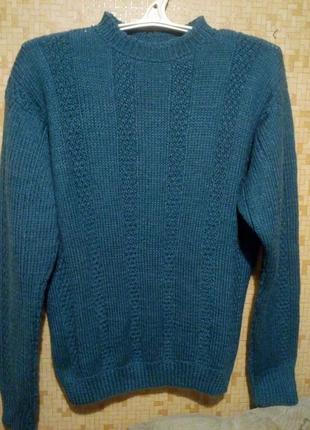 Вязаный мужской свитер1 фото