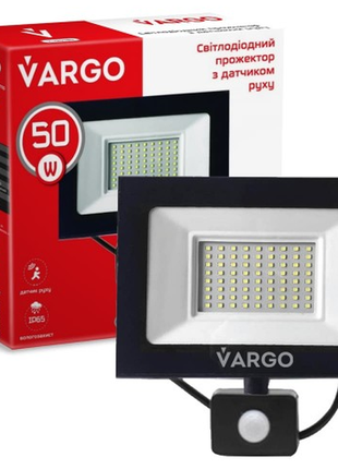 Прожектор світлодіодний з датчиком руху 50w +dd 6500к 2700лм varg