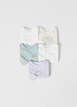 Білий боді zara на довгий рукав 92см