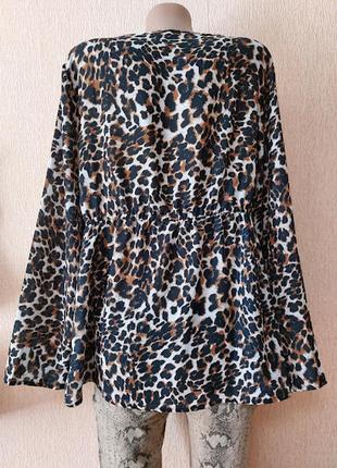 Красивая легкая женская леопардовая кофта, блузка 18\20 размера avon6 фото