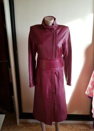 Плащ шкіра два ременя 5