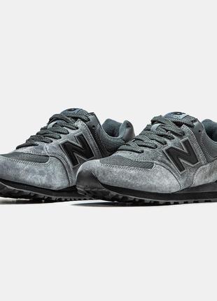 Мужские кроссовки нью беланс 574 серые / new balance 5746 фото