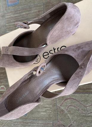 Туфли женские замша шоколадного цвета1 фото