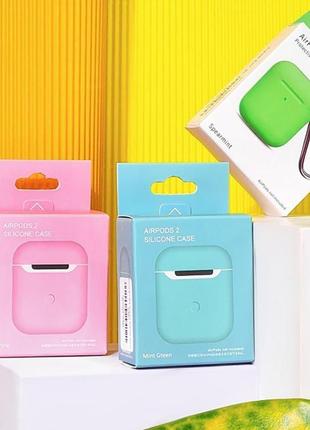 Чохол silicone case slim for airpods 2 pink sand5 фото