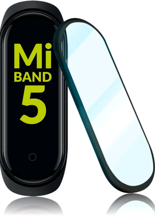 Захисне скло mi band 5 black 3d1 фото