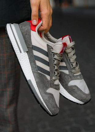 Adidas zx 500 rm gray  🆕 шикарные кроссовки адидас 🆕 купить наложенный платёж1 фото