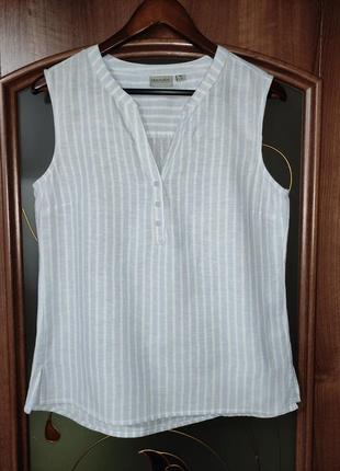 Льняная блуза / безрукавка blue motion (лен, хлопок)1 фото