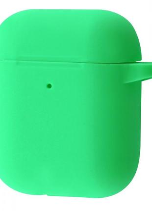 Чохол silicone case new for airpods 1/2 green