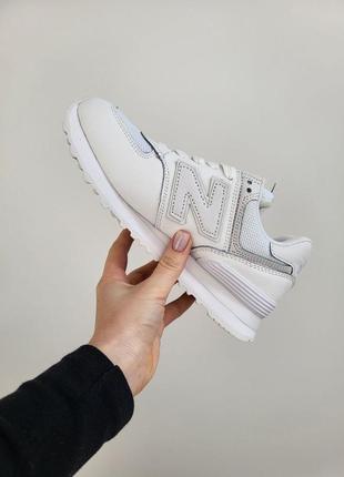 New balance 574 white2 фото