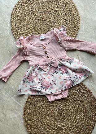 Боди платье на 3-6 месяцев