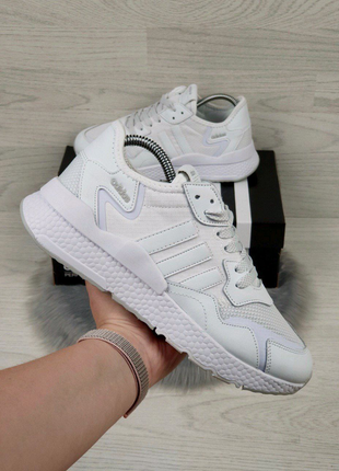 Adidas nite jogger boost 3m (белые)