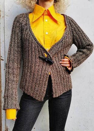 Шерстяная кофта кардиган вязаный karen millen шерсть