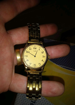 Часы наручные луч на позолоченим браслете5 фото
