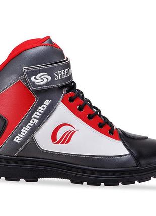 Мотоботы короткие speed bikers a018 40 черно-красный (60508379), fdso