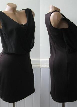 Сукня з імітацією топа із шифону на запах4 фото