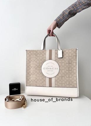 Женская брендовая сумочка шоппер coach dempsey tote 40 сумка тоут тоте оригинал кожа коач коуч на подарок жене подарок девушке1 фото