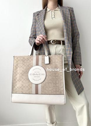 Женская брендовая сумочка шоппер coach dempsey tote 40 сумка тоут тоте оригинал кожа коач коуч на подарок жене подарок девушке2 фото