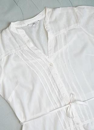 🌿1+1=3 нежная легкая белая рубашка блуза new look, размер 52 - 543 фото