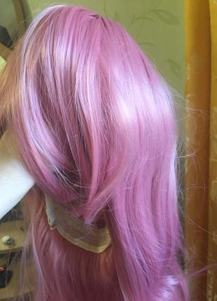 Розовый парик аниме, косплей4 фото