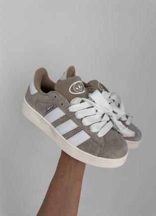 Женские кроссовки adidas campus beige/white
