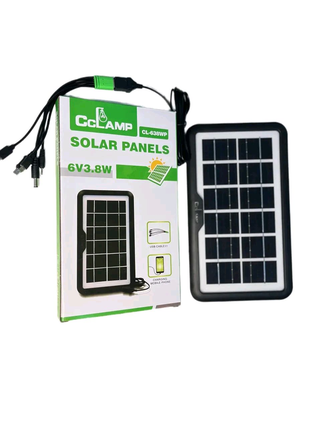 Портативная солнечная панель cclamp cl-638wp 3.8w 6v ip65