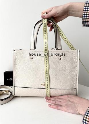 Жіноча брендова шкіряна сумка шопер coach dempsey carryall оригінал сумочка тоут тоте коач коуч шкіра на подарунок дружині подарунок дівчині9 фото