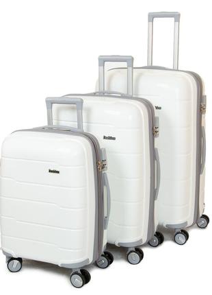 Дорожный чемодан 31 abs пластик fashion pp-1 810 white