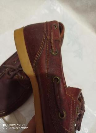 Х12. кожанные демисезонные коричневые мужские туфли топсайдэры мокасины кожа шкіра шкіряні2 фото
