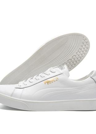 Чоловічі шкіряні кросівки puma smash white pearl