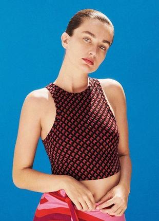 Zara jacquard crop top кроп стиль wolford /814/