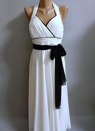 Coast черно-белое вечернее платье
