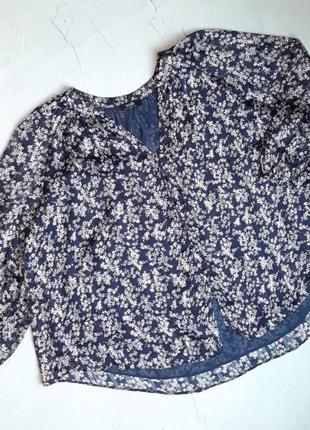 🌿1+1=3 стильная свободная блуза в цветочный принт wallis, размер 52 - 54