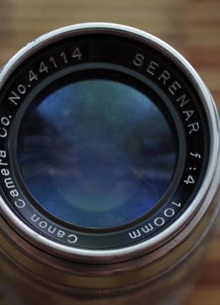Дальномерный объектив canon serenar 100mm / 4 m39 ltm с кофром