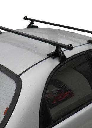 Багажник на крышу для авто с гладкой крышей универсальный daewoo lanos, hyundai accent (camel 120 см)
